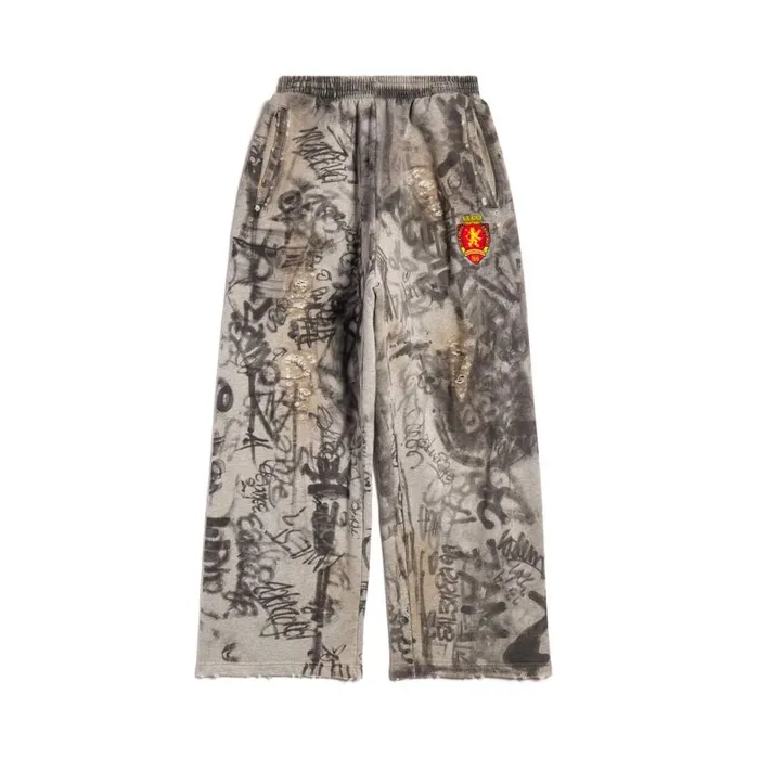 WomenMen Trousers Balenciaga Skater Baggy Sweatpants In Grey
