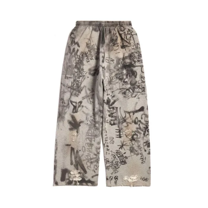 WomenMen Trousers Balenciaga Skater Baggy Sweatpants In Grey