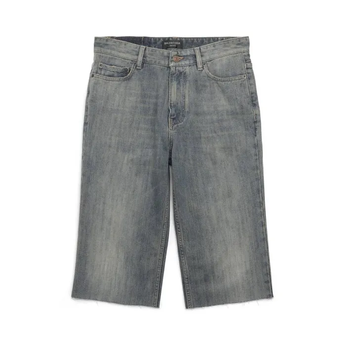 WomenMen Trousers Balenciaga Slim Shorts In Light Blue