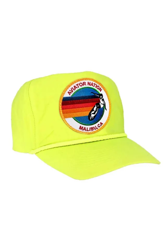 WomenMen Trucker Hats Aviator Nation Signature Malibu Vintage Nylon Trucker Hat