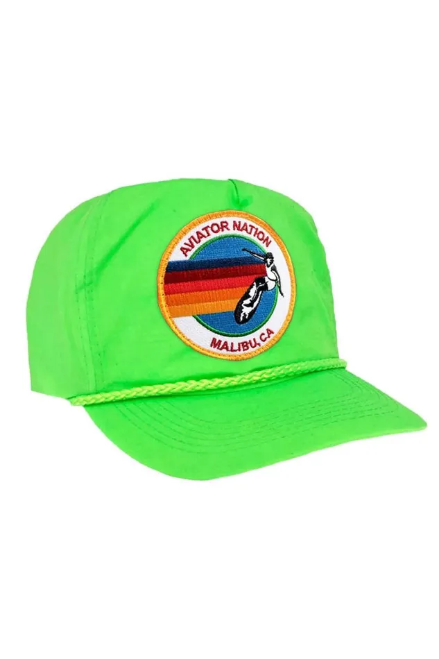 WomenMen Trucker Hats Aviator Nation Signature Malibu Vintage Nylon Trucker Hat