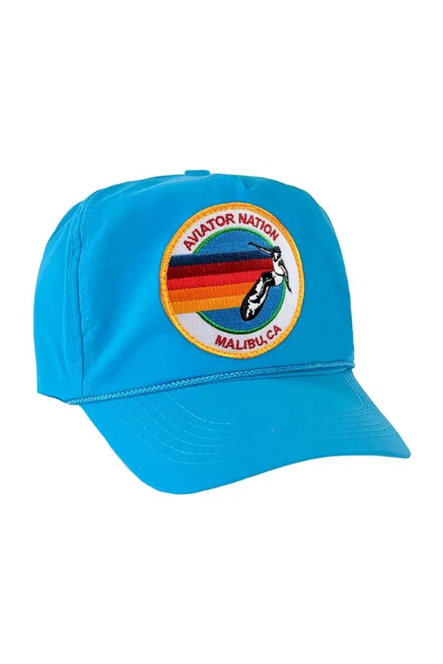 WomenMen Trucker Hats Aviator Nation Signature Malibu Vintage Nylon Trucker Hat