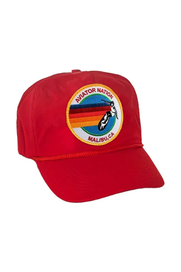 WomenMen Trucker Hats Aviator Nation Signature Malibu Vintage Nylon Trucker Hat