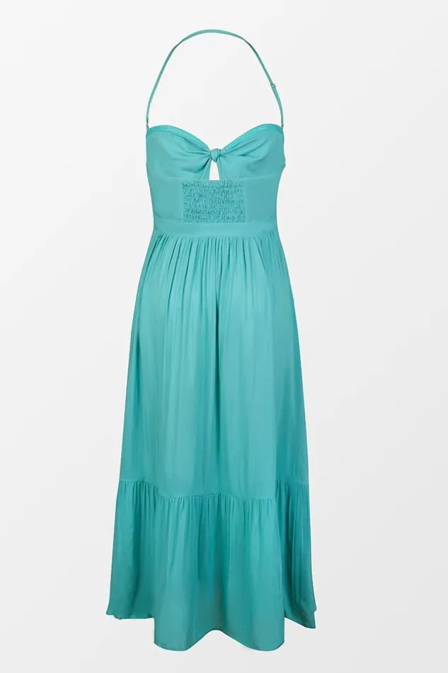 Women Midi Dresses Cupshe Kianna Sweetheart Neck Halter Bandeau Midi Dress Green