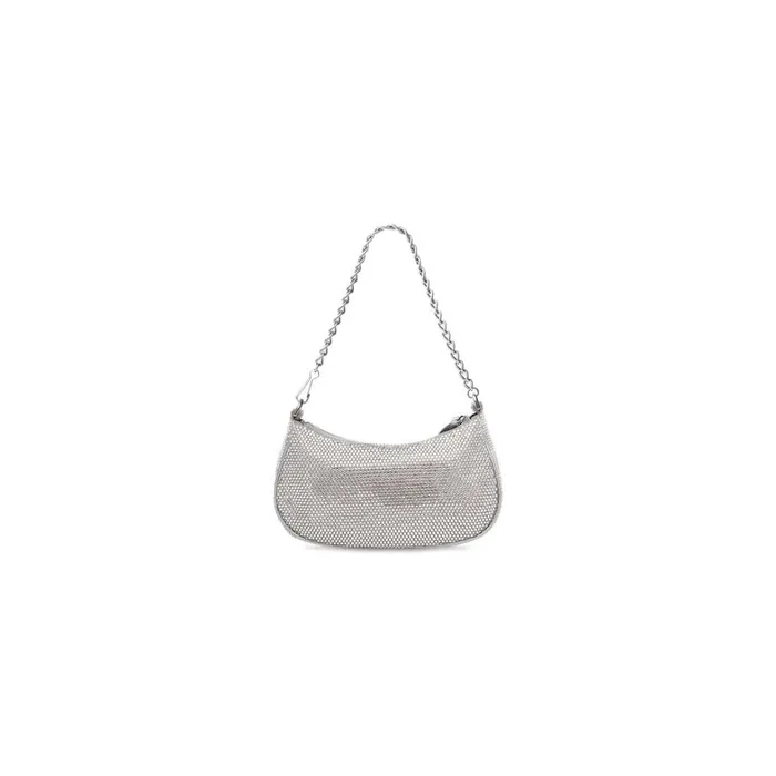 Women Mini Bags Balenciaga Le Cagole Mini Bag With Chain And Rhinestones In Grey