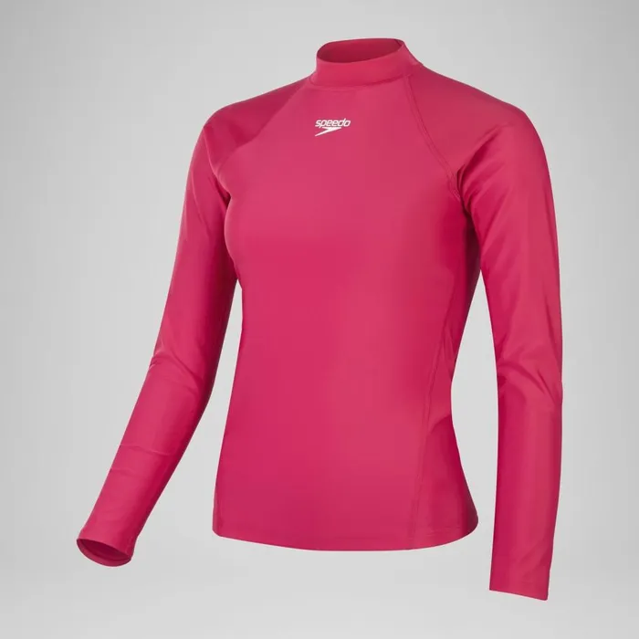 Women Modest Swimwear Speedo Women039sLong Sleeve Rash Top Purple