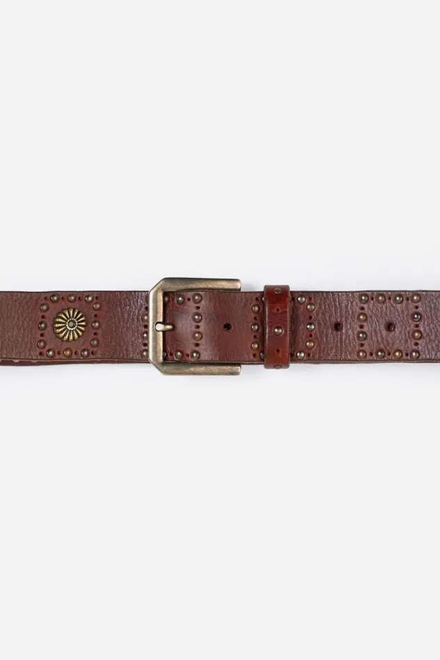 Women Moneta Italian Leather Belt Brown Johnny Was Belts