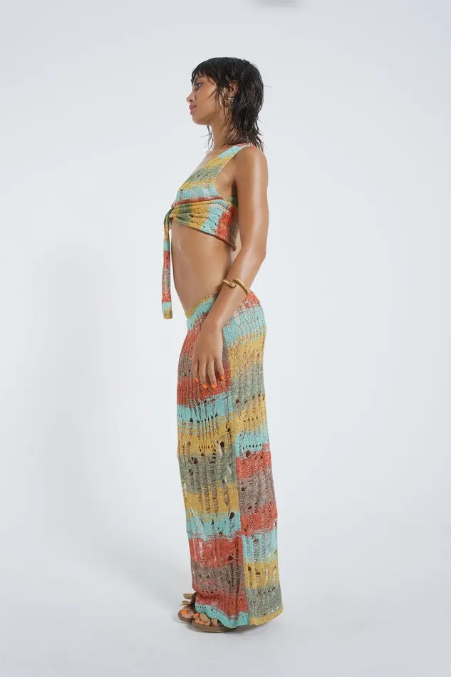 Women Multi Knitted Tie Top Jaded London Knitwear
