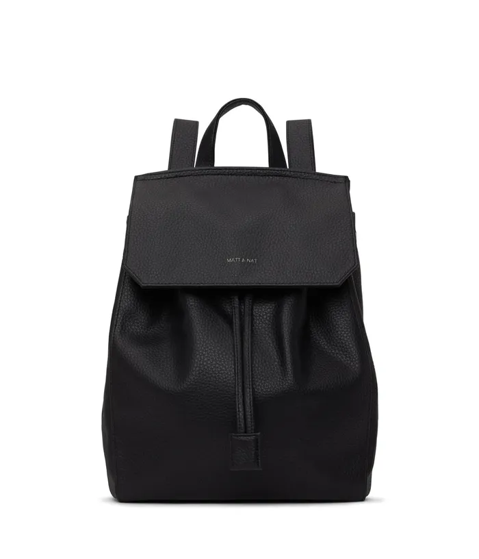 Women Mumbai Med Vegan Backpack 8211 Purity Black Matt and Nat Backpacks