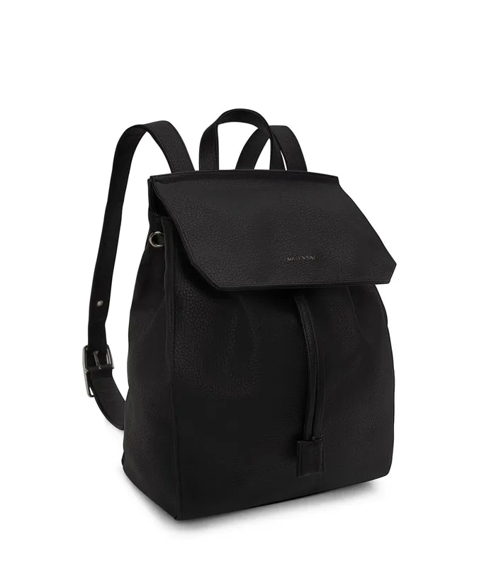 Women Mumbai Med Vegan Backpack 8211 Purity Black Matt and Nat Backpacks