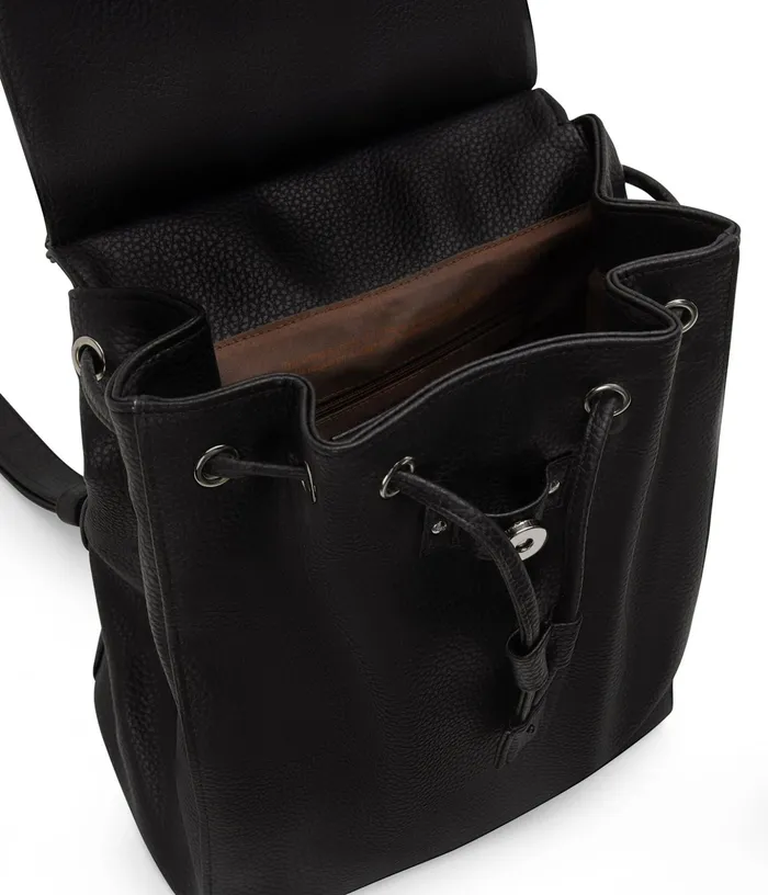Women Mumbai Med Vegan Backpack 8211 Purity Black Matt and Nat Backpacks