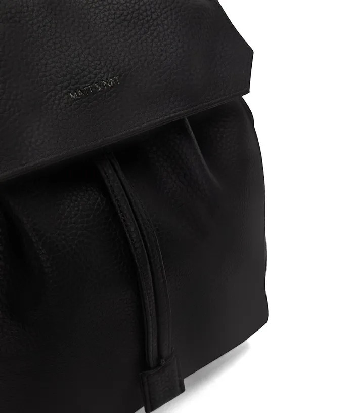 Women Mumbai Med Vegan Backpack 8211 Purity Black Matt and Nat Backpacks