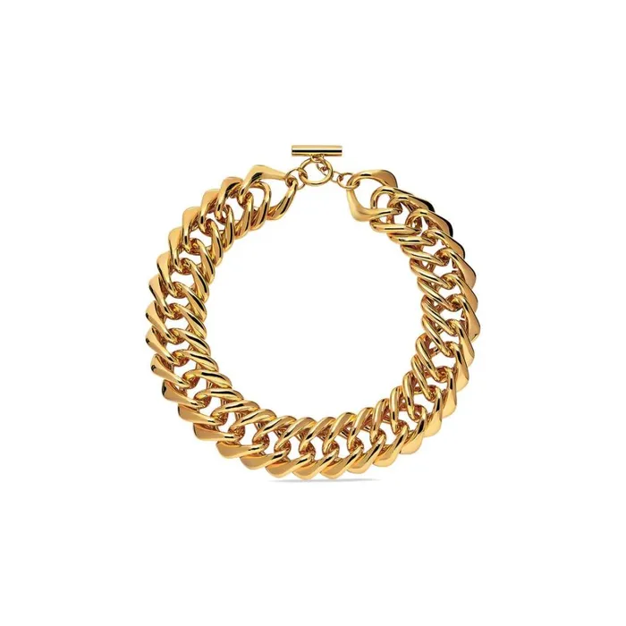 Women Necklaces Balenciaga Linked Necklace In Gold