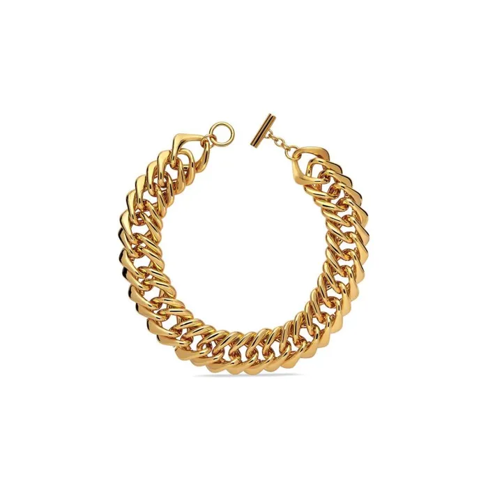 Women Necklaces Balenciaga Linked Necklace In Gold