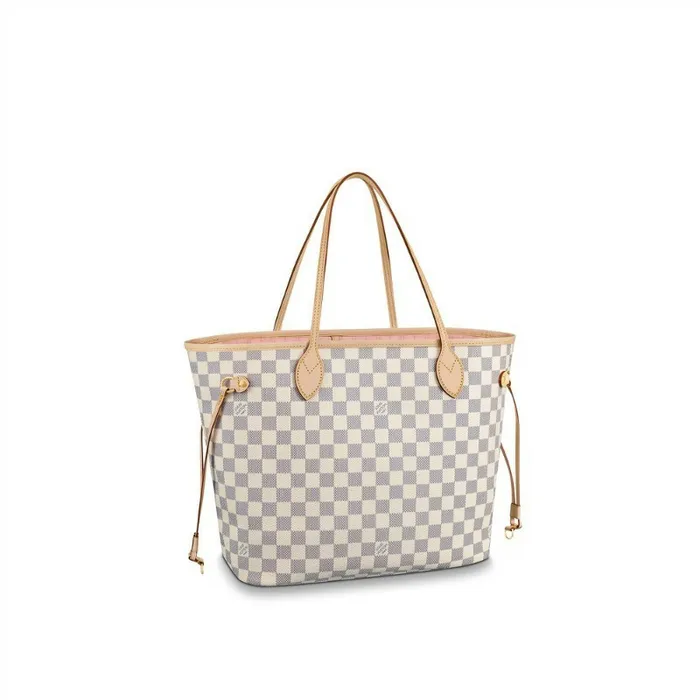 Women Neverfull Bag Louis Vuitton Louis Vuitton N41605 Neverfull MM Rose Ballerine Damier Azur Canvas 8211 Louis Vuitton Handbag Store