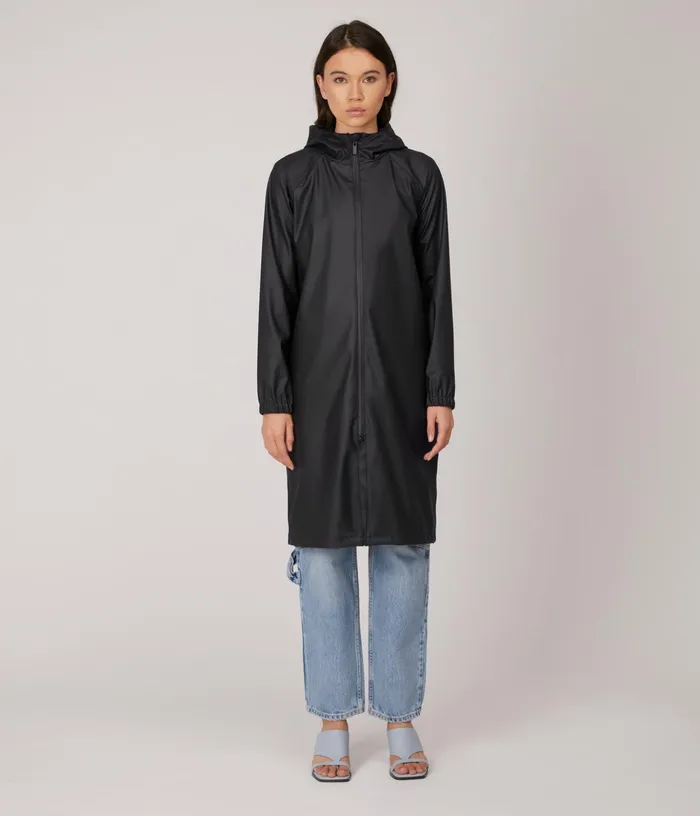 Women Noelle WomenS Rain Jacket Black Matt and Nat Raincoats