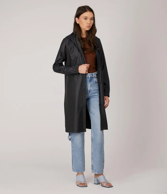 Women Noelle WomenS Rain Jacket Black Matt and Nat Raincoats