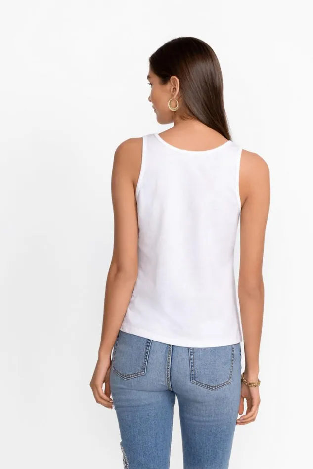 Women Organic Cotton Essential Tank Bright White Johnny Was Tops Women Organic Cotton Essential Tank Bright White Johnny Was Tops