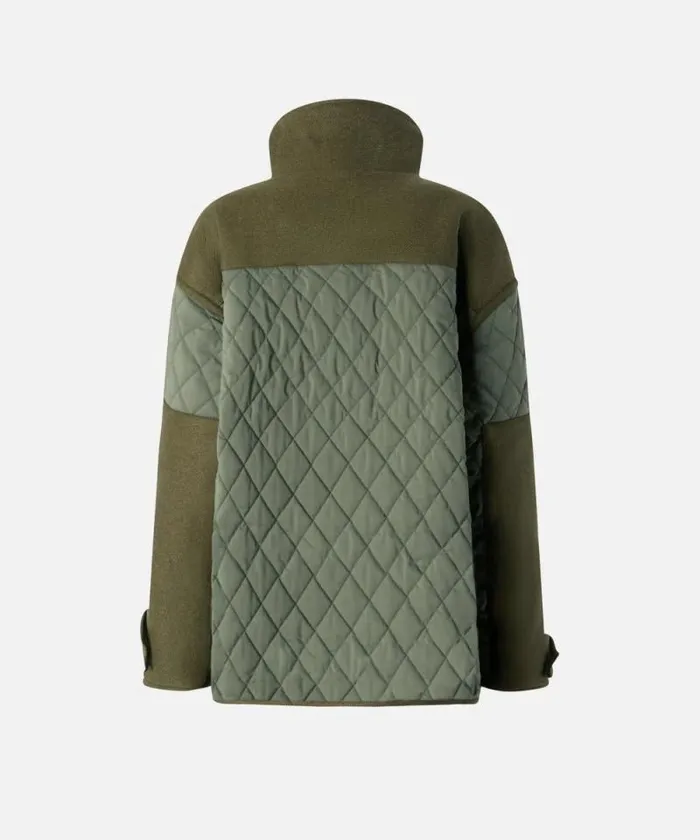 Women Outerwear Pinko Quilted Parka With Felt Details Olive Night Green Women Outerwear Pinko Quilted Parka With Felt Details Olive Night Green