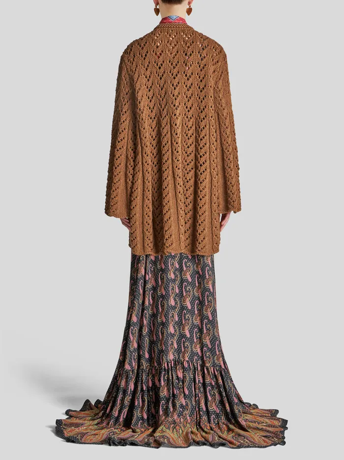 Women Oversize Wool Cardigan Etro Knitwear