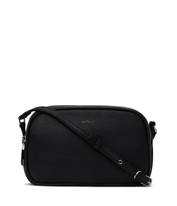 Women Pair Vegan Crossbody Bag 8211 Purity Black Matt and Nat Crossbody