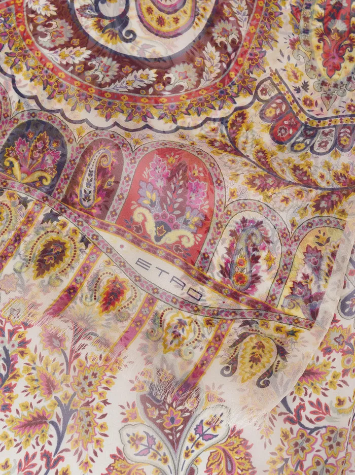 Women Paisley Print Chiffon Scarf Etro Scarves And Silk