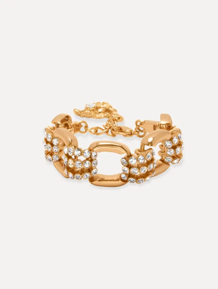 Women Pav Link Bracelet Crystal Oscar De La Renta Bracelets