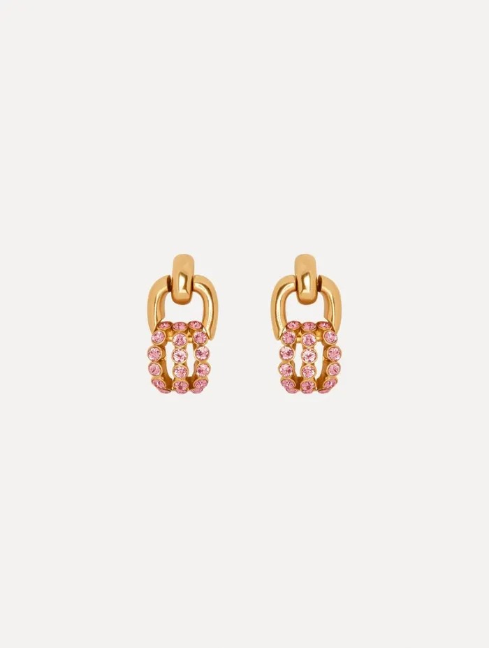 Women Pav Link Earrings Rose Oscar De La Renta Earrings