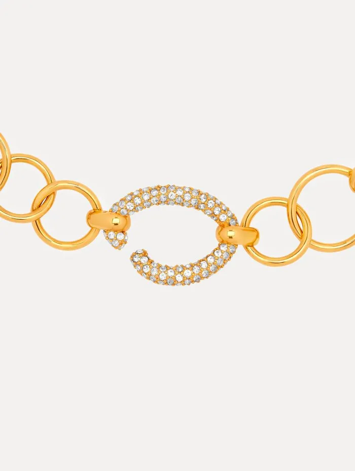 Women Pav O ChainLink Necklace Gold Oscar De La Renta Necklaces Women Pav O ChainLink Necklace Gold Oscar De La Renta Necklaces