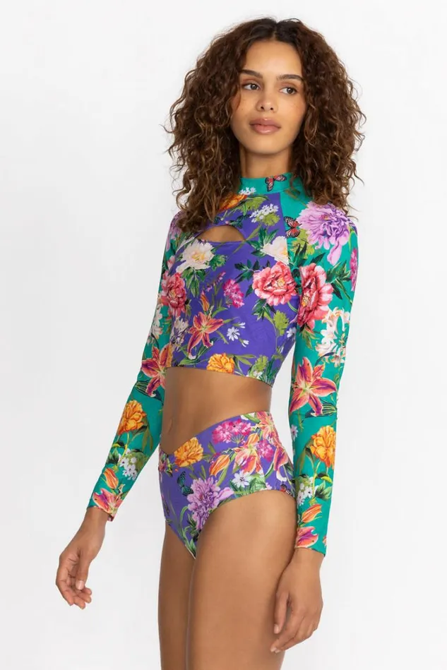 Women PEACOCK GOZA CRISSCROSS BIKINI BOTTOM Peacock Goza Johnny Was Swim and Resort Women PEACOCK GOZA CRISSCROSS BIKINI BOTTOM Peacock Goza Johnny Was Swim and Resort