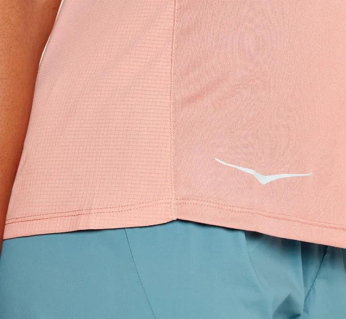 Women Performance Short Sleeve Rosette HOKA ONE ONE Tops