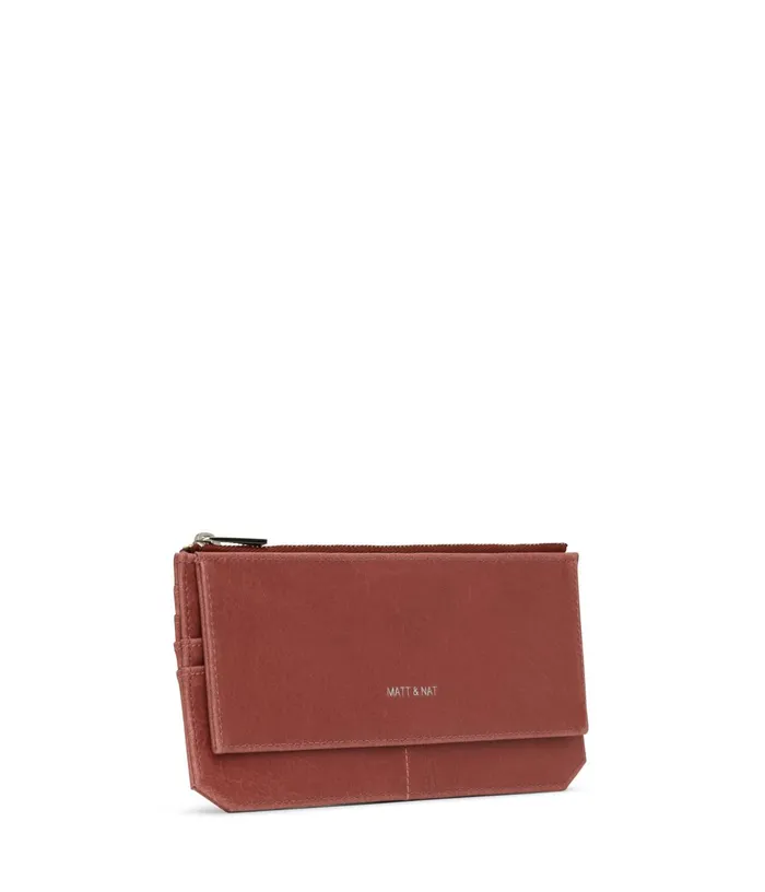 Women Perla Vegan Flat Wallet 8211 Vintage Heirloom Matt and Nat Wallets