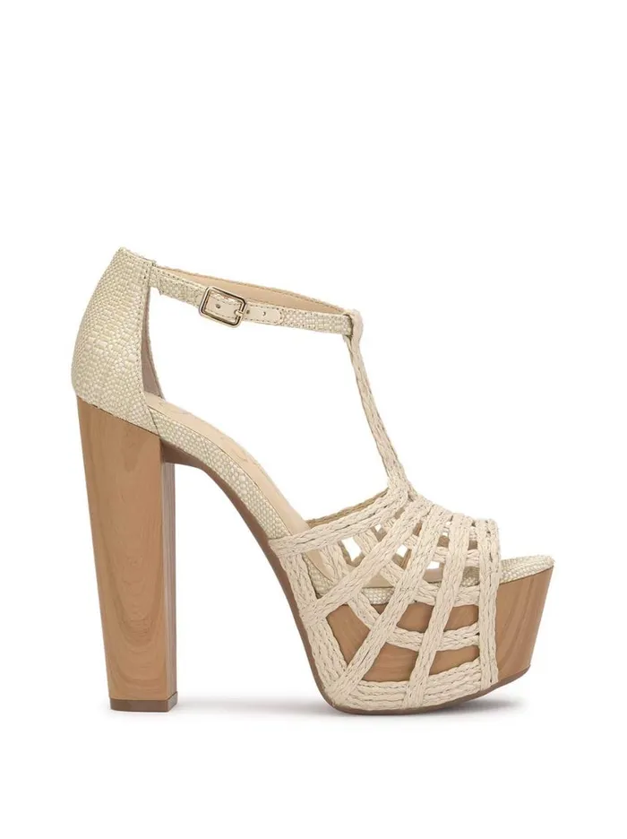Women Platforms Jessica Simpson Delei TStrap Platform Sandal In White