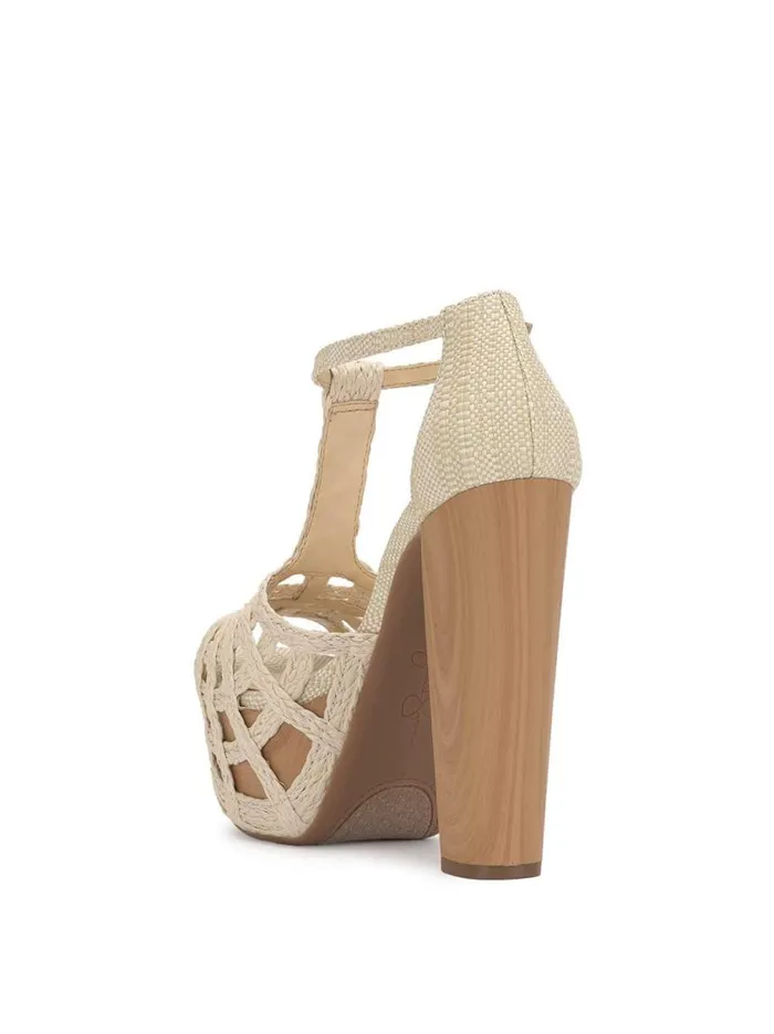 Women Platforms Jessica Simpson Delei TStrap Platform Sandal In White