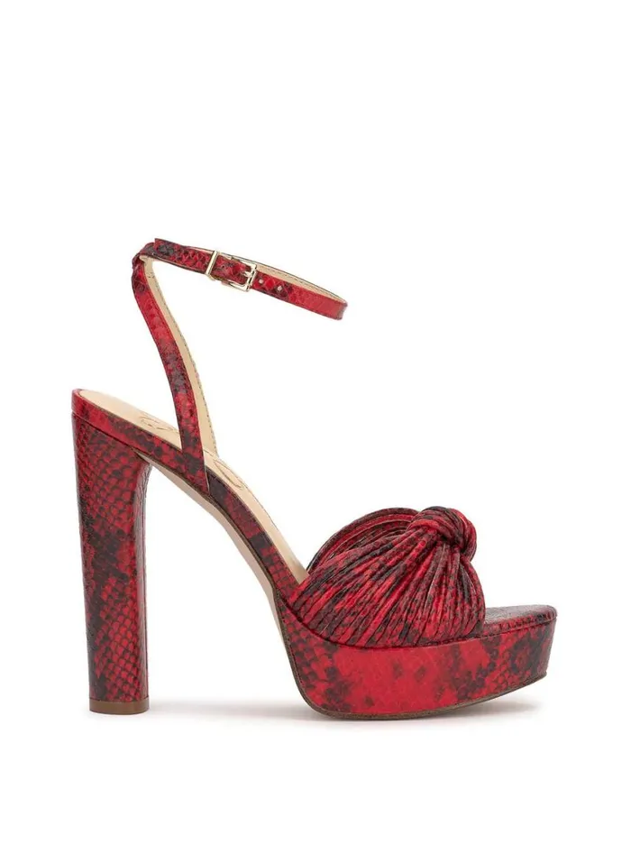 Women Platforms Jessica Simpson Immie Platform Sandal In Red Snake