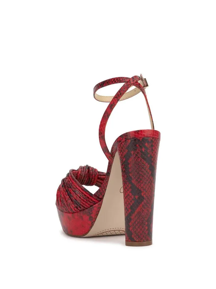 Women Platforms Jessica Simpson Immie Platform Sandal In Red Snake