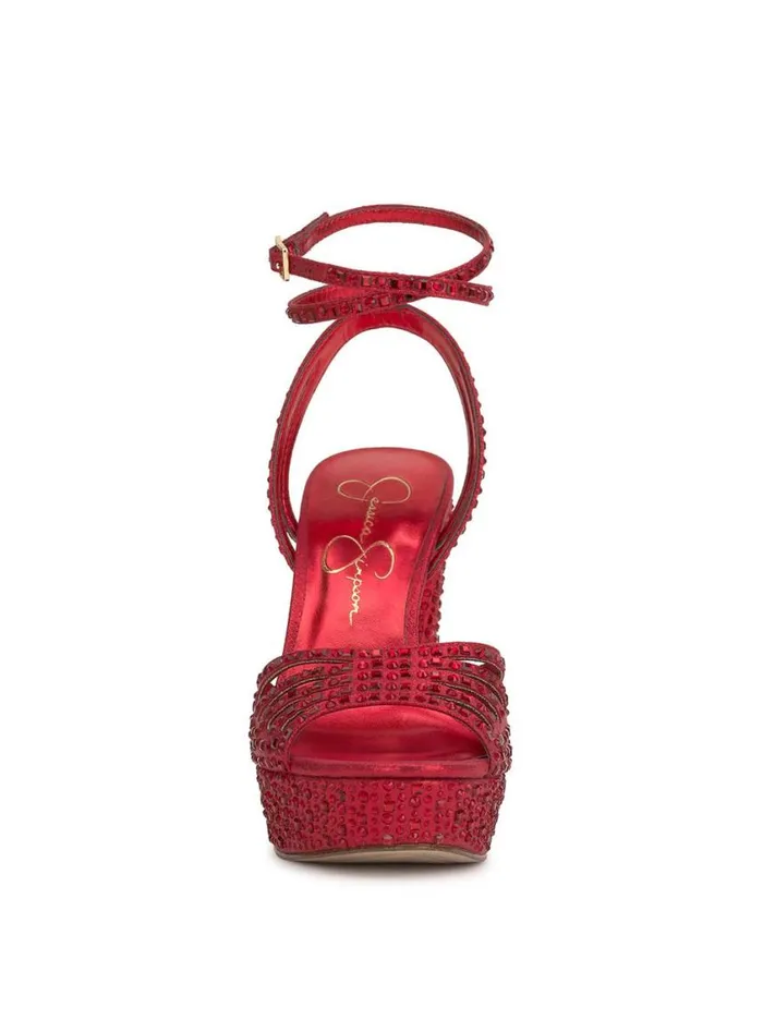 Women Platforms Jessica Simpson Iralin Platform Sandal In Red Muse