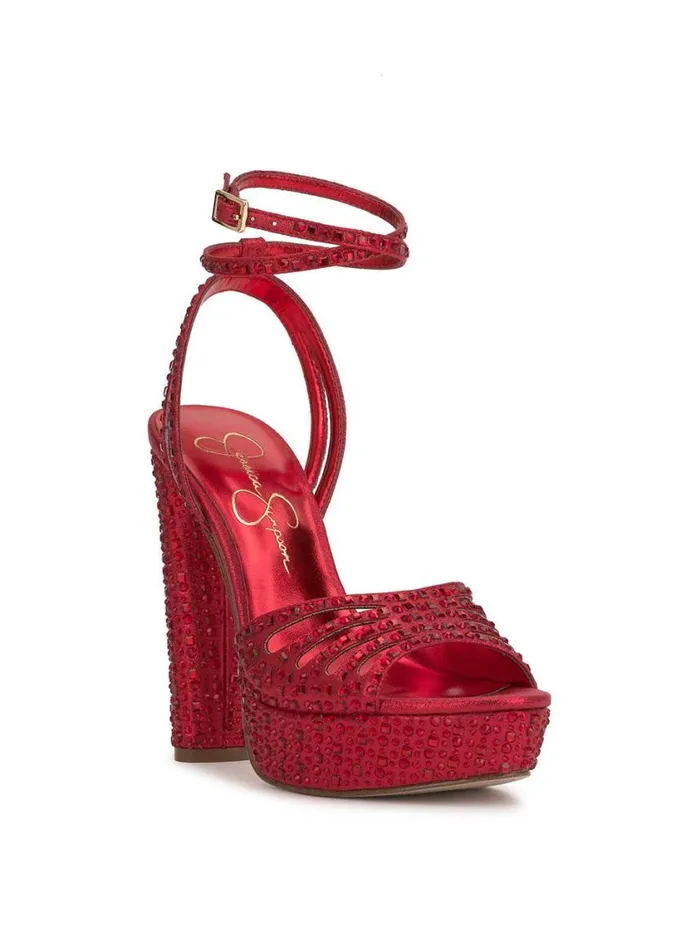 Women Platforms Jessica Simpson Iralin Platform Sandal In Red Muse