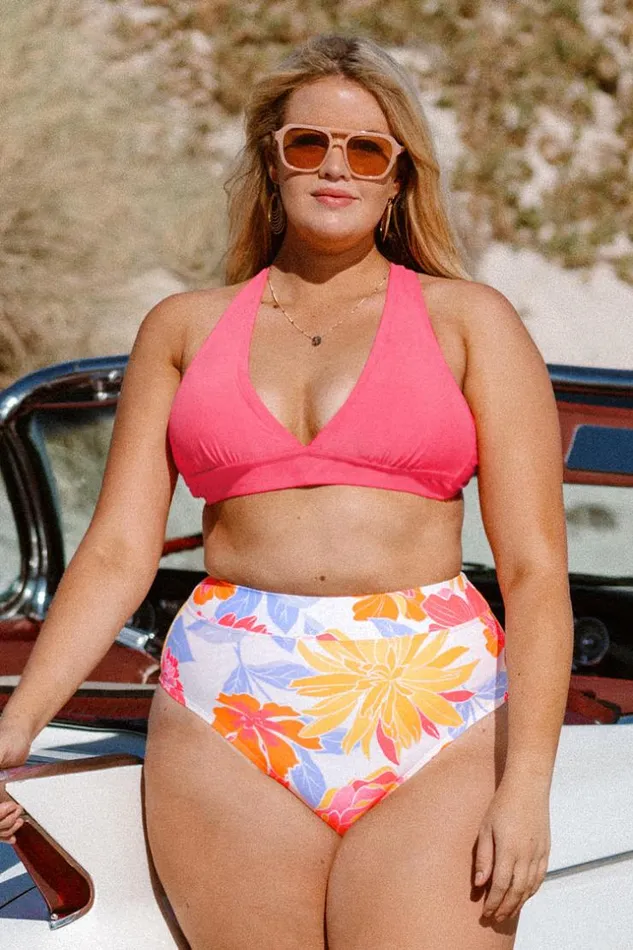 Women Plus Size and Curve Bikinis Cupshe Joyful Garden Tall Tri And Banded High Waist Plus Size Set Multicolor Women Plus Size and Curve Bikinis Cupshe Joyful Garden Tall Tri And Banded High Waist Plus Size Set Multicolor