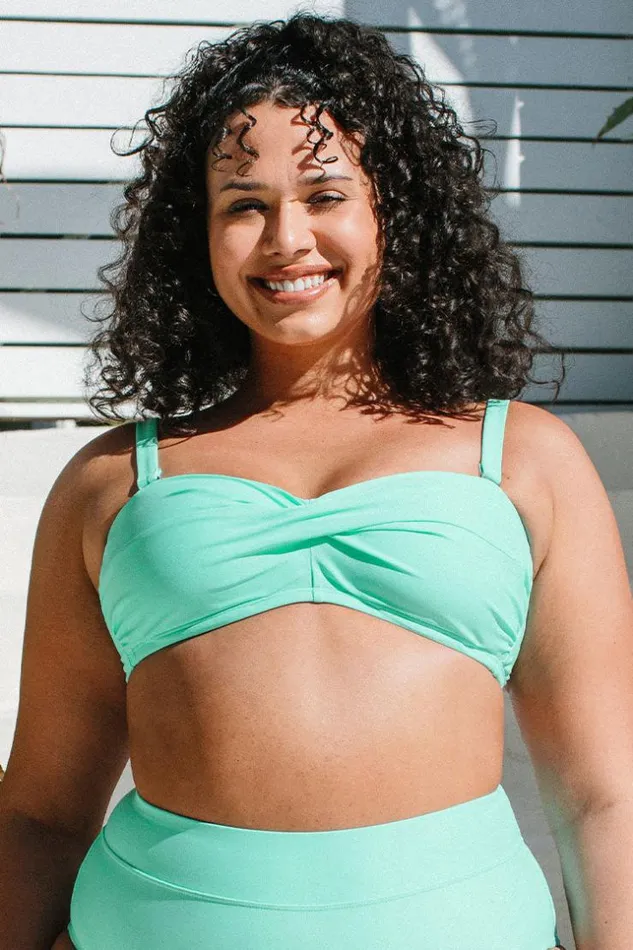 Women Plus Size and Curve Bikinis Cupshe Nature Trip Molded Twist Front Bandeau Plus Size Bikini Top Green Women Plus Size and Curve Bikinis Cupshe Nature Trip Molded Twist Front Bandeau Plus Size Bikini Top Green