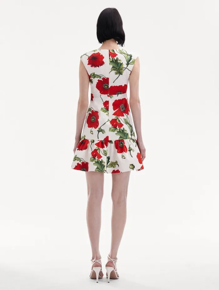 Women Poppy Cotton Cloqu Dress White Red Oscar De La Renta Dresses Women Poppy Cotton Cloqu Dress White Red Oscar De La Renta Dresses