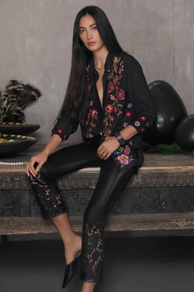 Women Portia Vegan Leather Pant Black Johnny Was Bottoms Women Portia Vegan Leather Pant Black Johnny Was Bottoms