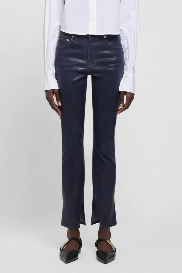 Women Rae Denim Coated Indigo Jonathan Simkhai Pants and Bottoms