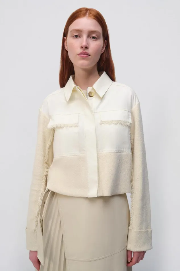 Women Rochelle Jacket Natural White Jonathan Simkhai Jackets and Coats