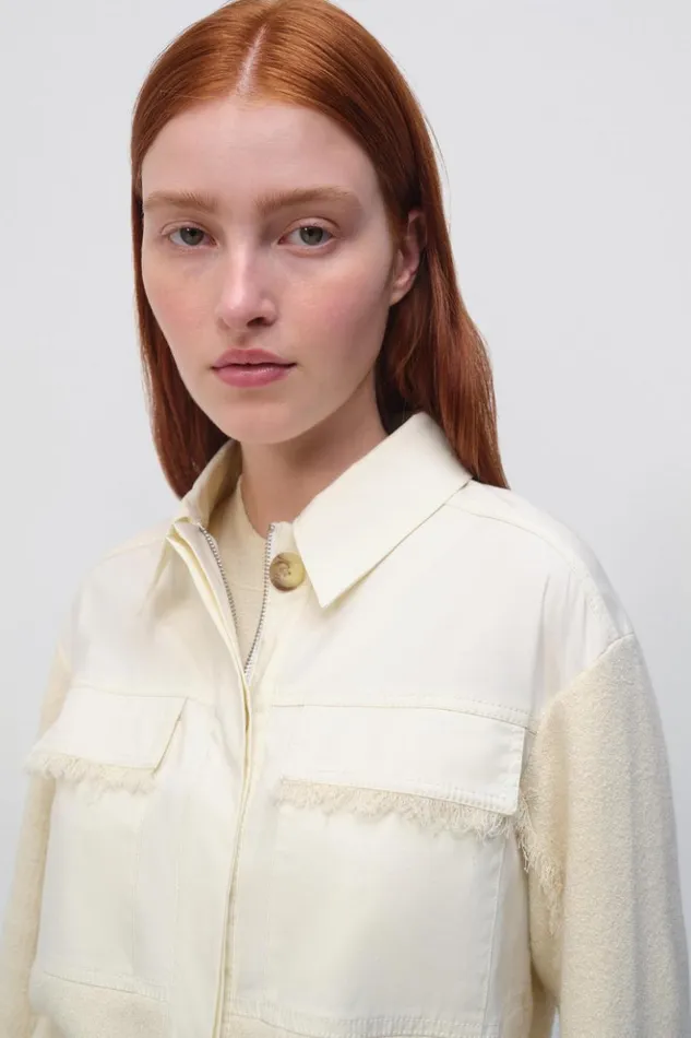 Women Rochelle Jacket Natural White Jonathan Simkhai Jackets and Coats