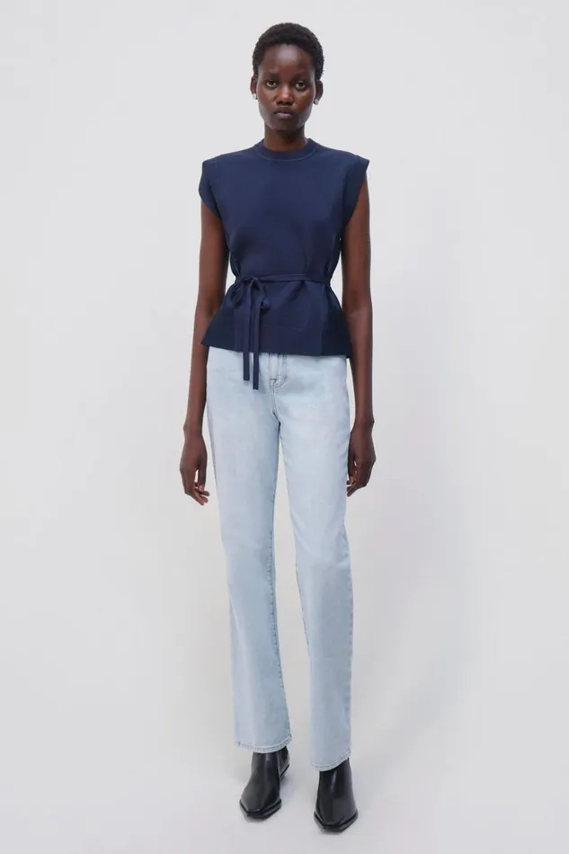 Women Rosalia Top Midnight Jonathan Simkhai Knitwear