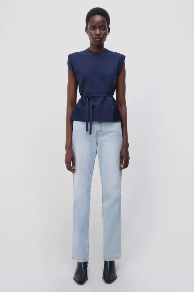 Women Rosalia Top Midnight Jonathan Simkhai Knitwear