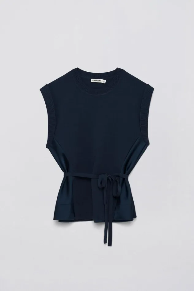 Women Rosalia Top Midnight Jonathan Simkhai Knitwear