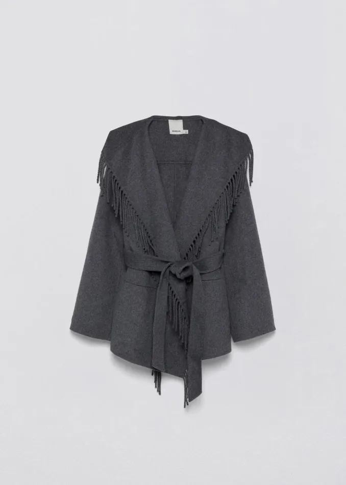 Women Rowen Jacket Grey Melange Jonathan Simkhai Jackets and Coats
