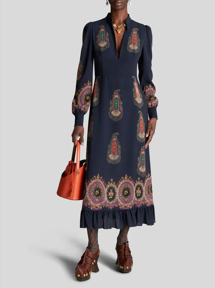 Women Sabl Dress With Medallions Etro Dresses